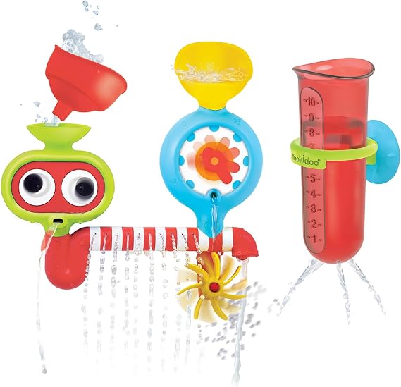 Yookidoo Baby Bath Toys for 1-4 Year Old - Mold Free Suction Cups Attach to Any Tub or Shower - Kids Bath Toys for 2 Year Olds - Birthday Gifts for Girl and Boy - Toddler Water Lab