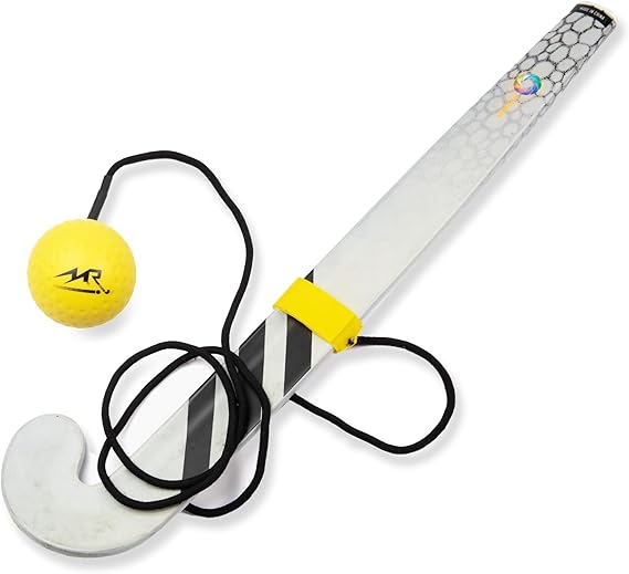 Mr. Assist LLC - Hockey Trainer, Professional Field Hockey Ball for Solo Hockey Training, Off-Field Speed Training System, Hockey Stick Handling Balls, Portable with Sturdy Bungee Line, 1 Count