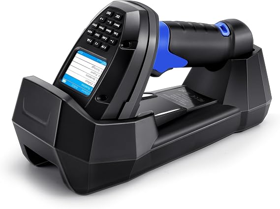 1D 2D Barcode Scanner, JRHC Wireless Inventory Scanner & PDA Data Collector Data Terminal PDT Inventory Device with Long Transmission Distance 2.4G Wireless Bar Code Reader with 2" LCD Screen