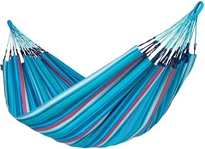 La Siesta Large Double Brisa Classic Hammock, Outdoor Indoor Hammock Swing - Handmade Weather & Tear Resistant Patio Backyard Bedroom Hammock, Wave