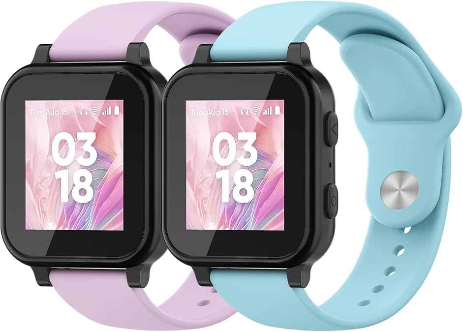 Amzpas Bands for Gizmo Watch 3 Adventrue 3 2 1/Gabb Watch 3e 3 2 1/SyncUP Watch/Cosmo JrTrack Watch, 20mm Quick Release Soft Silicone Sport Replacement Watch Strap Small Size