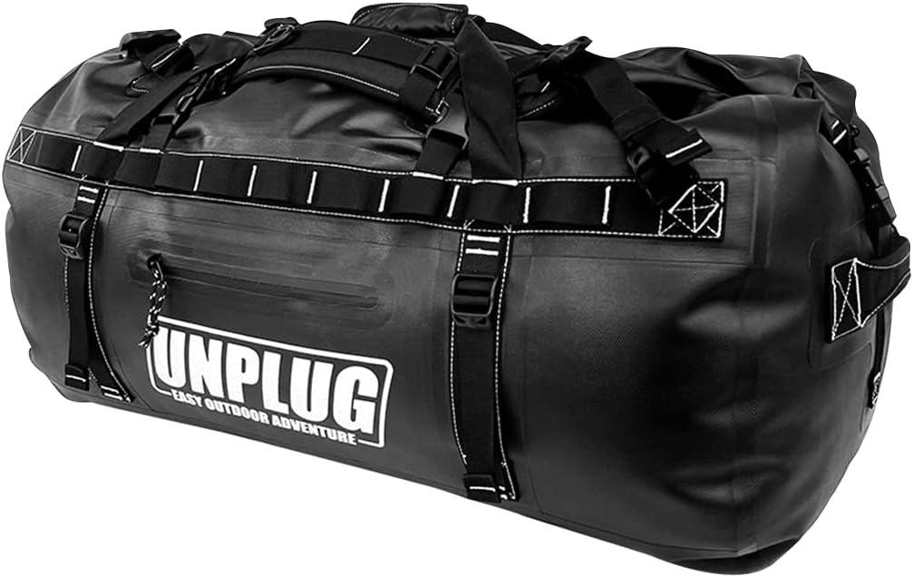 UNPLUG Ultimate Adventure 1680D Waterproof Duffel Bag | 155L Large Travel Bag for Camping & Outdoor Use |155L BLACKOPS