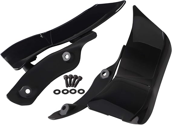 ABS Black Side Wing Adjustable Windshield Air Deflector for Harley Road Glide FLTRX 2015-2023