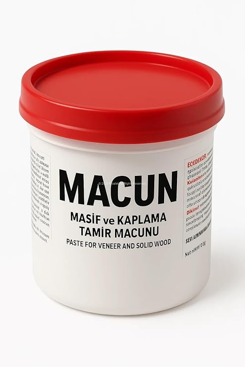 Tamir Macunu, Ahşap, Kaplama, Masif Yüzey, Çizik, Çatlak, Delik Onarıcı Dolgu, Kapatıcı, 200 Gram (Beyaz)