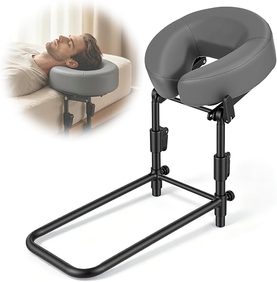Massage Headrest for Bed, Universal Adjustable Massage Table Face Cradle Cushion, Converts Home Mattress into Massage Table, Face Down Rest Support Pillow After Eye Surgery, Home SPA Salon Beauty