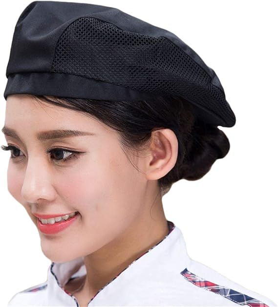 Adjustable Women Cafe Works Cap Vintage Flat Beret Bakery Men Cooking Chef Hat