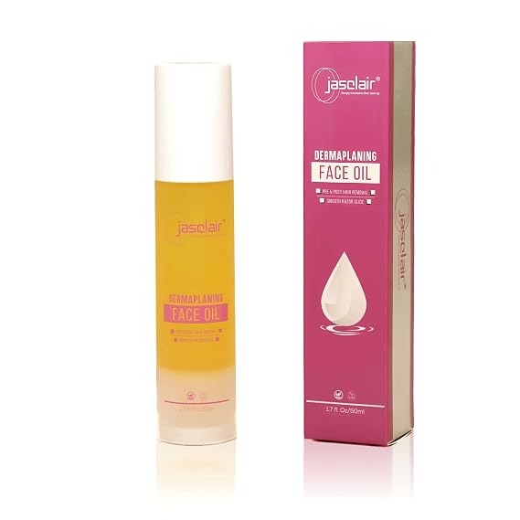 Dermaplane Oil - Natural Unscented Face Shaving Oil for Women, 1.7 Fl Oz | Prevents Razor Burn; Softens Fine Hair; Non-comedogenic for Sensitive Skin; Made in USA