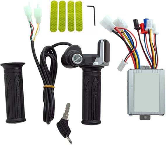 Motor Speed Controller 36v 500w Electrical Scooter E Bike Tricycle Brush Motor Control Box Electric Motor Controller Set 36V 500W Electric Bike Scooter Throttle Handle Accessories