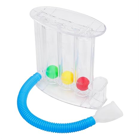 Deep Breathing Exerciser 3 Ball Incentive Spirometer Lung Exerciser Device Breath Measurement System Daily Training Device Home Use Portable Respiratory Exerciser Inhalation and Exhalation Modes