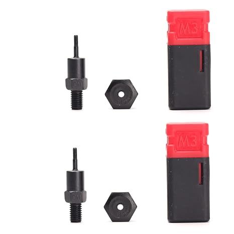 A Series Hand Rivet nut Tool Mandrel Pack of 2 Right Hand M8 Connection Thread(M3)