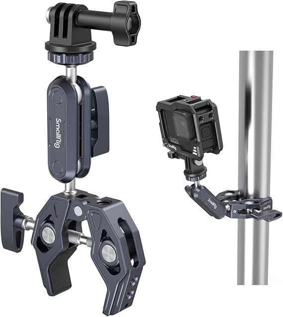 SMALLRIG Super Clamp Mount, Ballhead Magic Arm and Adapter for Gopro