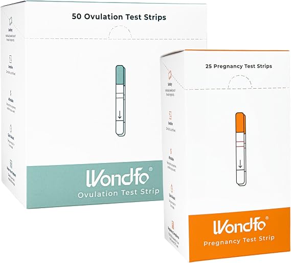Wondfo Ovulation Test Strips [50 Pack] - Pregnancy Test Strips [25 Pack] - HCG Detection 25 MIU/ml