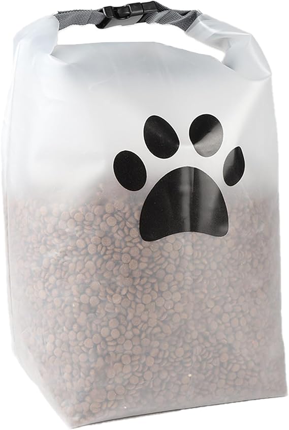 Roll Top Dog Food Travel Bag 42cup,Travel Dog Food Container,Reusable EVA Dog Food Bag,Waterproof Dog Kibble Container,Dog Camping Essential-Ideal for Dog Boarding,Weekend Getaways