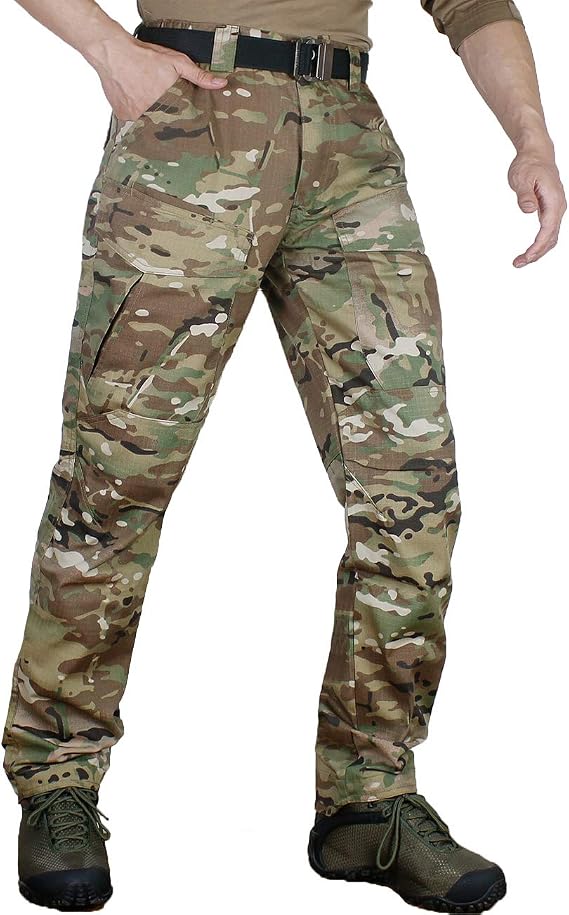 Men's Waterproof Military Cargo Pants, Outdoor Tactical, Multi-functional, for Airsoft, Work, Mountain Climbing