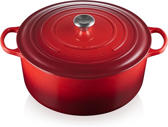 Le Creuset Enameled Cast Iron Round Dutch Oven, 13.25 qt., Cerise