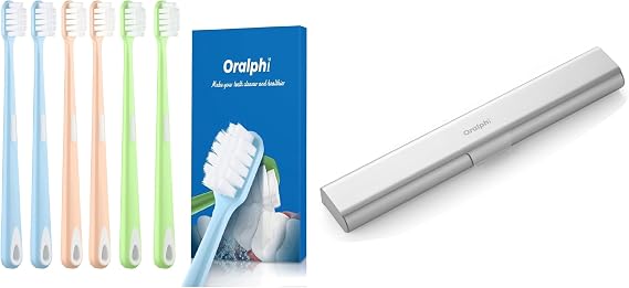 Extra Soft Toothbrush, and Aluminum Toothbrush Travel Case