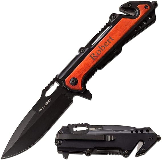 Personalized TAC-FORCE Spring Assisted Knife - Free Engraving (TF-1024BBR)