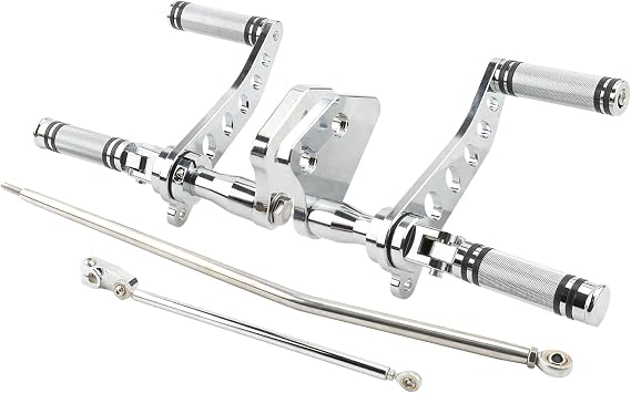 Forward Controls Complete Kit Pegs& Levers& Linkages Kit For Harley Dyna 2000-2015 Super Glide 2000-2012 Low Rider 2006-2017 Street Bob (Chrome)