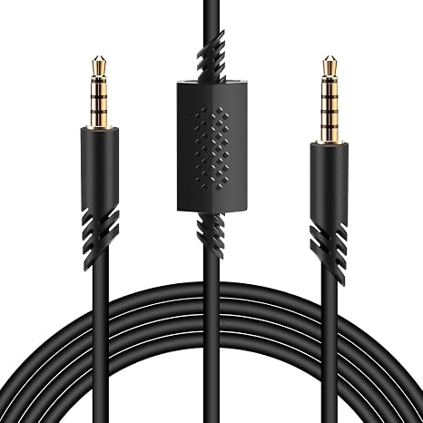 Replacement Cable for A40, Audio line with mute function Audio Extension Cords Inline Mute Cord 3.5mm Compatible for Astro A10 A50 TR Gaming Headset Xbox One Gaming Headphone PS5/4 Controller,2m Black