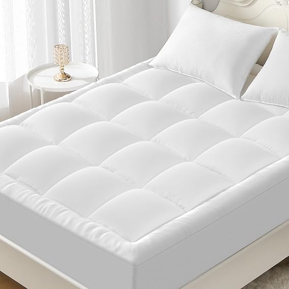 YUGYVOB King Mattress Topper Extra Thick, Cooling Plush Mattress Pad