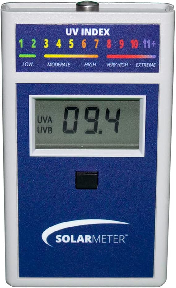 Solarmeter Model 6.5 UV Index Meter, Handheld Digital Radiometer for Measuring Ultraviolet Light, Measures 280-400 nm with Range from 0-199.9 UV Index, Made in USA