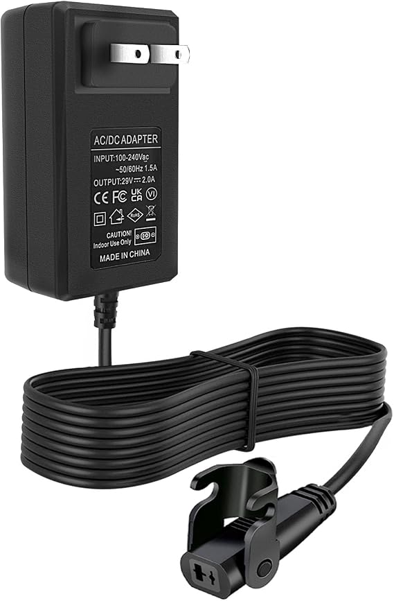 29V 2A AC/DC Power Adapter for Limoss Okin, Universal Recliners, Lift Chairs, Power Sofas and Adjustable Beds Power Supply Cord Replacement (Straight)
