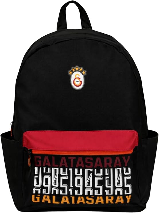 Galatasaray Lisanslı 3 Bölmeli Sırt Çantası - Laptop Gözlü Su İtici Özellikli Renkli Baskılı Okul Çantası