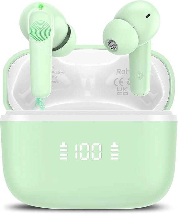 AI Language Translation Earbuds Real Time, Supports 164 Languages With AI App, 48H Translator Earbuds fit Travel/Business/Learning, 4-in-1 Bluetooth Headphones 5.4 with ENC Mic, 5 Trans Modes Ear Buds