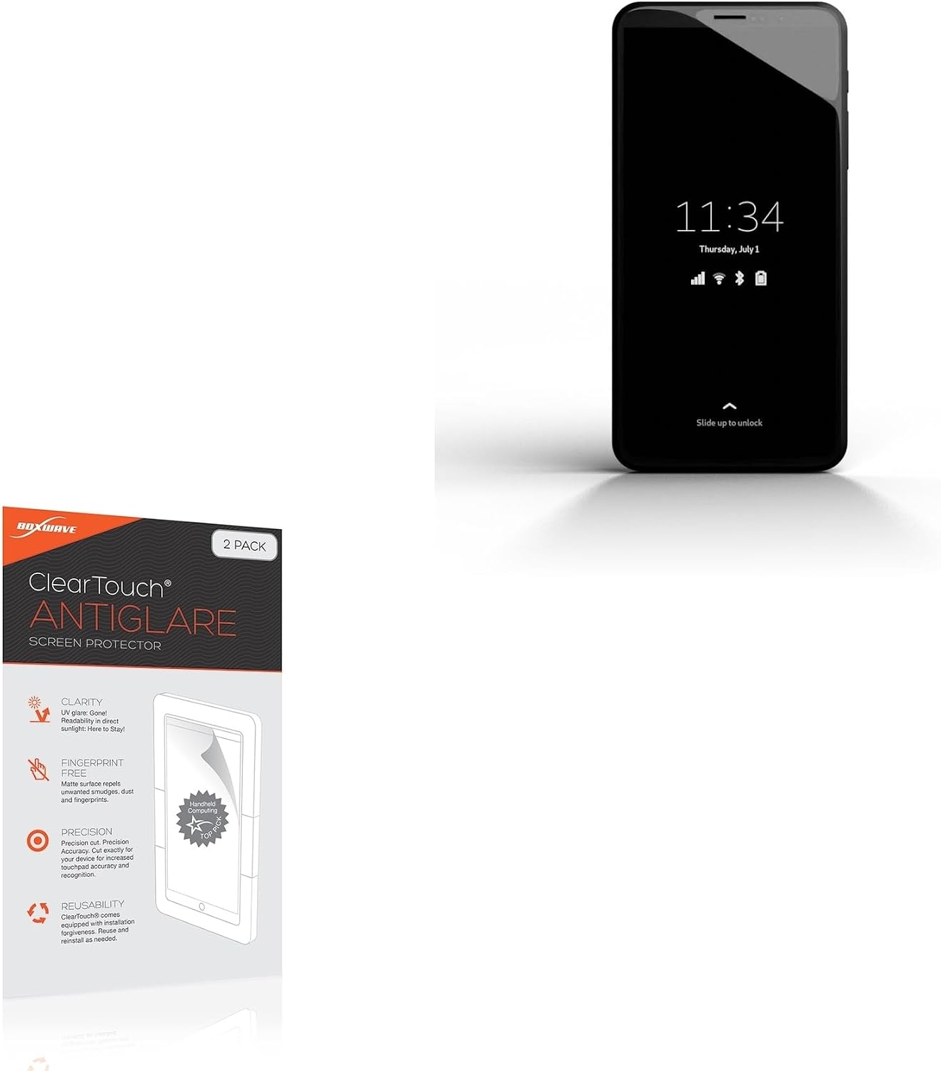 BoxWave Screen Protector Compatible with Purism Librem 5 Evergreen - ClearTouch Anti-Glare 2-Pack, Anti-Fingerprint Matte Film Skin
