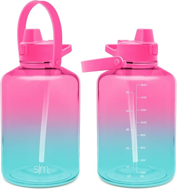 Simple Modern Half Gallon Water Bottle with Straw Lid | 64oz, Ombre