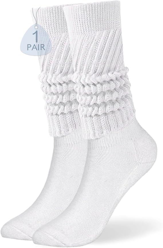 Buauty Women's Slouch Socks, Soft Extra Long Scrunch Knee High Sock fall Winter Knit Slouchy Thigh High Boot Socks