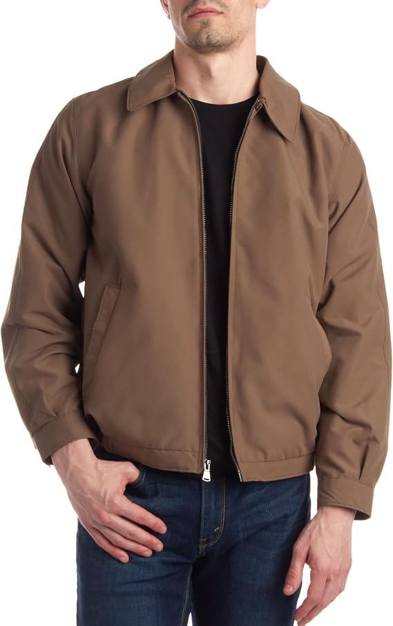 Perry Ellis Mens Windbreaker Microfiber Water Resistant Golf Zip Up Jacket