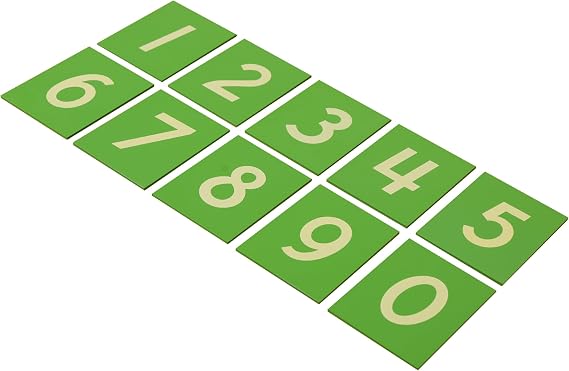 MONTESSORI OUTLET Sandpaper Numerals (USA Print) for 3-6 Years Montessori Education at School and Home