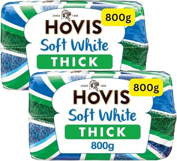 Soft White Thick Bread 2x800g Hovis (2x800g)