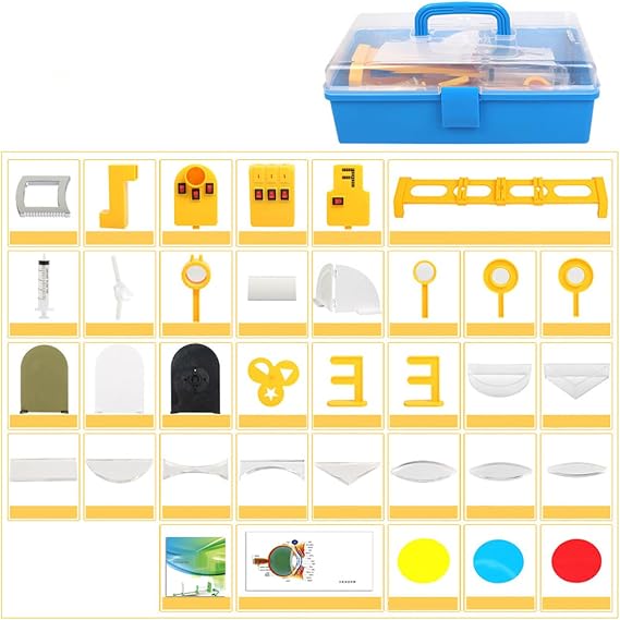 Comprehensive Physics Optics Experiment Box Set Portable Optical Teaching Aid for Educational Labs and Science Research Physics Lab Equipment