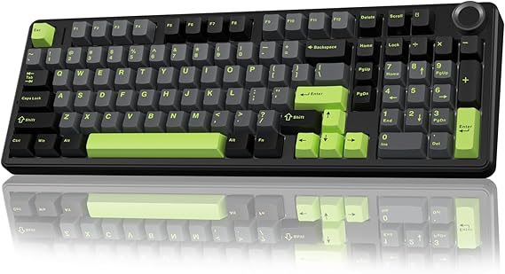 AULA F99 Pro Wireless Gaming Keyboard,Tri-mode Mechanical Keyboard Wireless with Control Knob,Side Engraved,RGB Backlight,Pre-lubed Linear