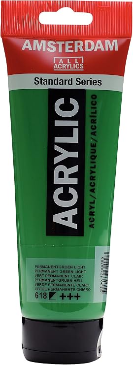Amsterdam Standard Series Acrylic Tube 250ml Permanent Green Light 618 (17126180)