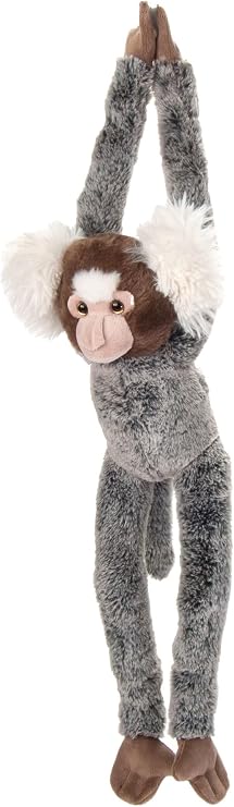 The Petting Zoo Hanging Common Marmoset Monkey Stuffed Animal Plush, 20 in