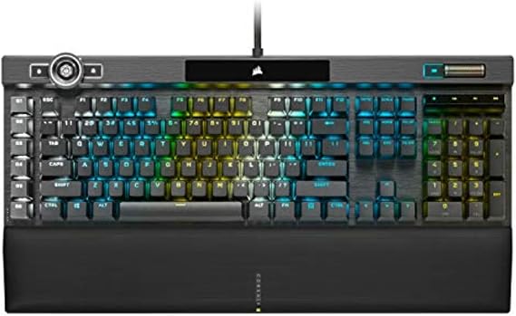 Corsair K100 RGB Mechanical Gaming Keyboard - Cherry MX Speed RGB Silver Keyswitches - PBT Double-Shot Keycaps - Elgato Stream Deck and iCUE Compatible - QWERTY NA Layout - Black