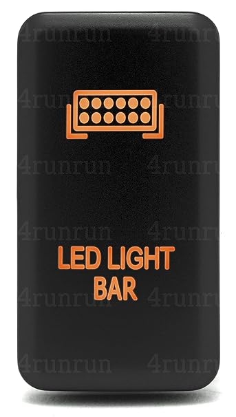 Light Bar Switch Compatible with 4th Gen 4Runner FJ Cruiser Tacoma 38mm Amber LED Push Button OEM Drop-in