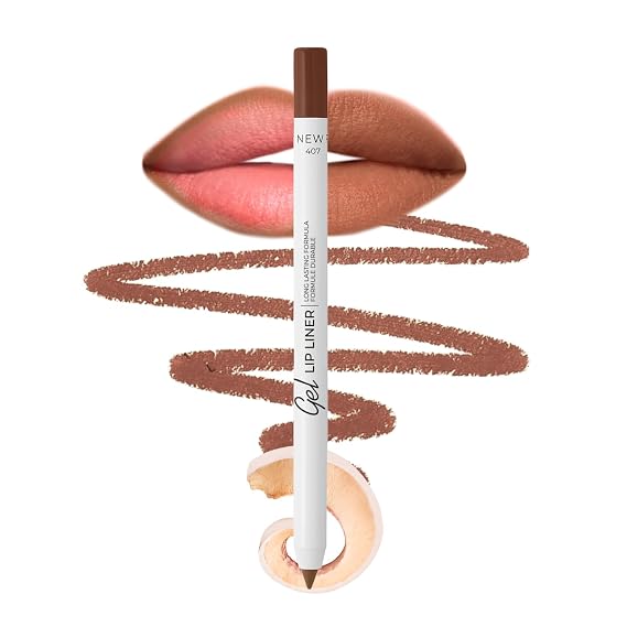 Lamel Gel Lip Liner Pencil - Ash Rose - 2-in-1 Waterproof Lip Liner - 8-Hour Wear, Creamy Texture, Sharpenable, High Pigment - Provides Smooth Finish or Full Coverage - N.407