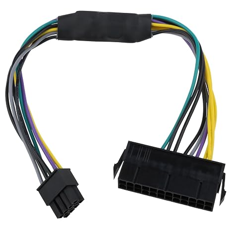 XZW 1PCS 24-Pin to 8-Pin 18AWG ATX PSU Power Adaptor Cable