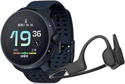 SUUNTO Race Stainless Steel GPS Sports Watch Midnight, Sonic Bone Conduction Headphone Black