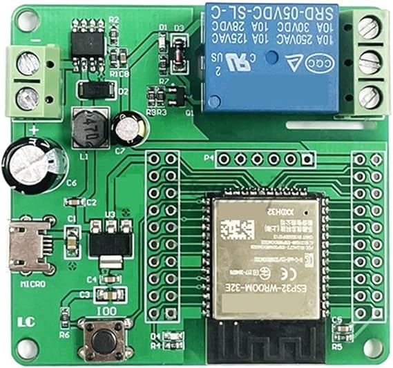 DC5-60V ESP32 Single Relay Module USB 5V ESP32-WROOM Development Board IO0 Programmable