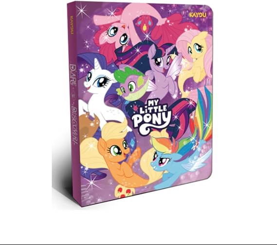 KAYOU My Little Pony Card Binder, 20-Page, Holds 160 Cards, Transparent Pockets, Friendship Eternal Collection Album