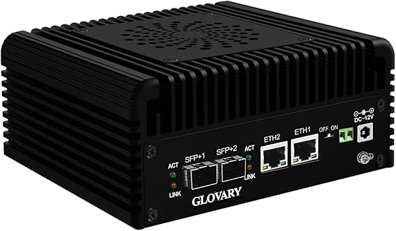 Mini PC N100 Firewall Hardware 2 x 10GbE SFP+, 2 x i226V 2.5GbE LAN OPNsense Appliance, DDR5 8GB RAM 128GB NVMe SSD, AES-NI, 2HD, TypeC, TF Card Slot, M.2 WiFi Slot, SPK/MIC