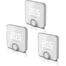 Bosch Smart Home Room Thermostat II for wired heating systems, 230 V, compatible with Google Assistant and Alexa, set of 3