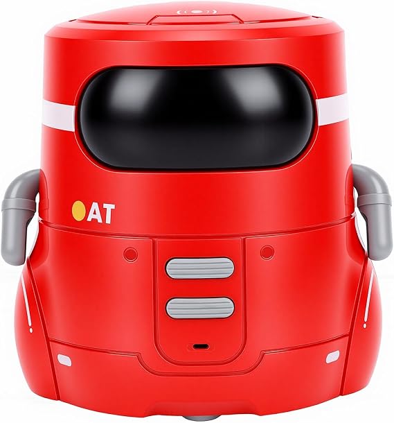 Smart Robot for Kids, Voice Controlled Touch Sensing Interactive Companion Robot with Singing Dancing and LED Eyes, Educational Kids Age 3 and Up (Red)