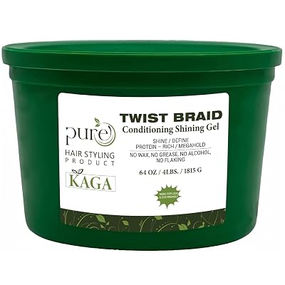 KAGA Pure O Natural Neatbraid Beauty Professional Conditioning Shining Gel 64oz  4LB 64 Ounce