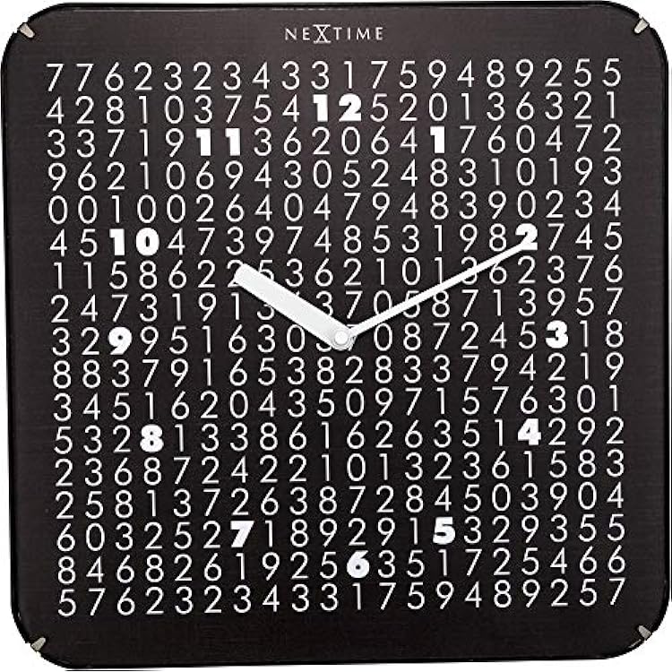 NexTime Wall Clock, Black, 35 x 35